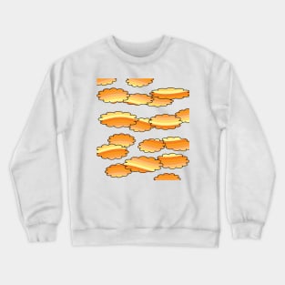 Orange wavy clouds - relaxing fun design Crewneck Sweatshirt